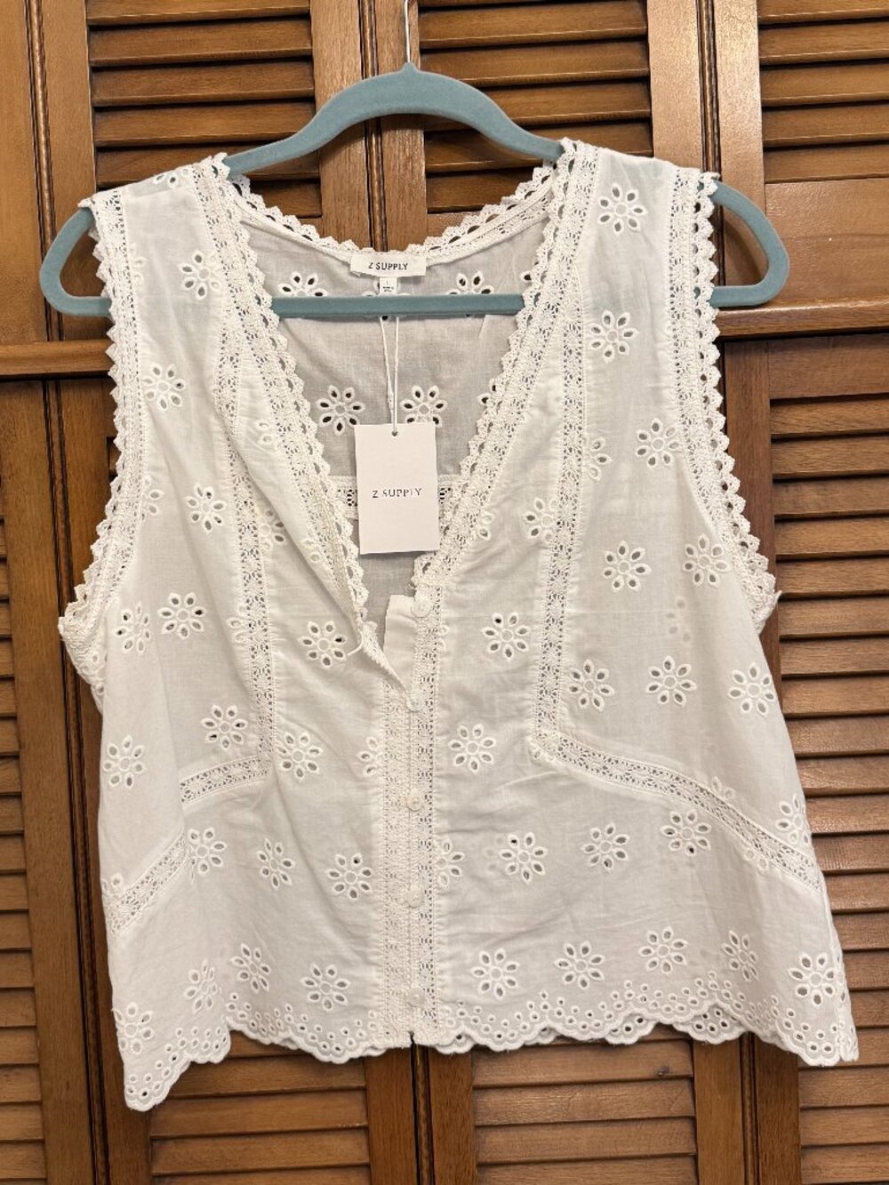 NEW Z Supply Darcy Eyelet Tank 100% Cotton (READ DESCRIPTION)